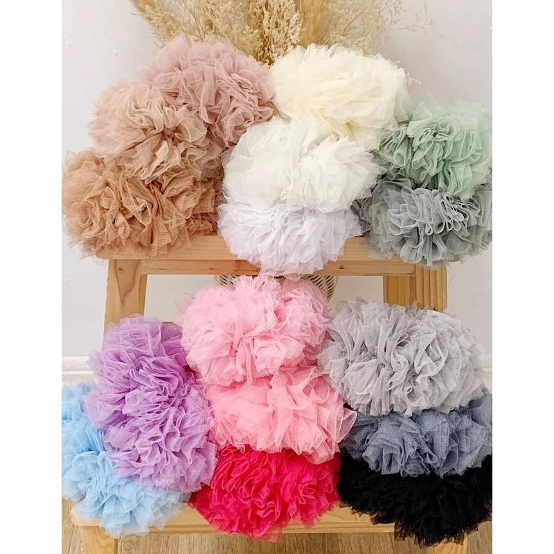 Jual Cepolan Tile Hijab Jumbo Premium / Ikat Rambut Scrunchie Hijab ...