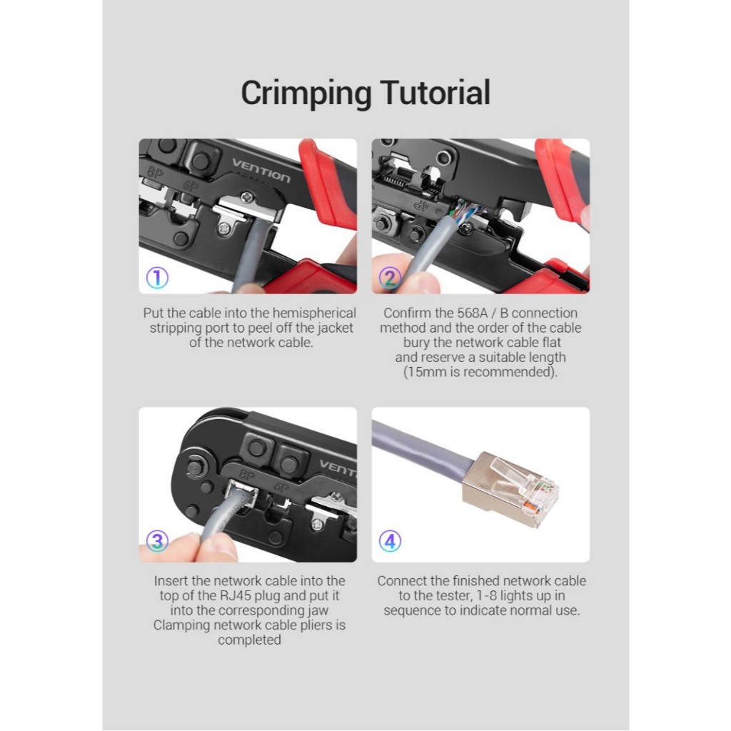Jual VENTION KED Tang Crimping Cable 6P 8P RJ45 Tool LAN Network ...