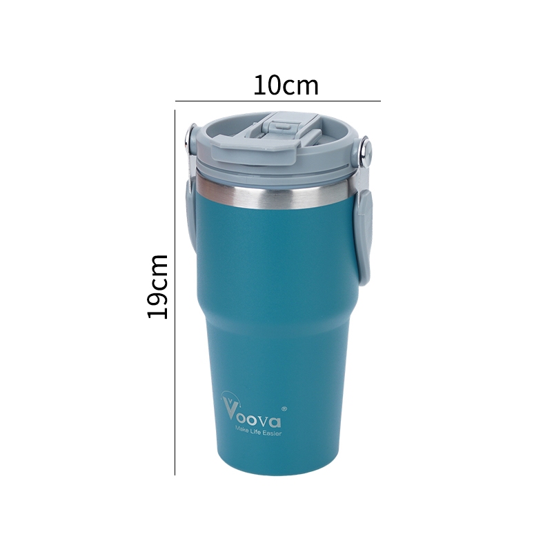 VOOVA Botol Minum Sport/ Botol Minum Stainless Steel 600ML dan  900ML/Cangkir Tumbler untuk Kopi/Botol Minum Portable