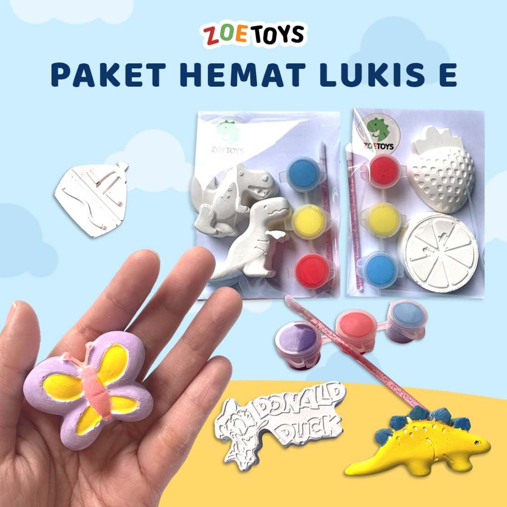 Jual Zoetoys Paket Hemat Lukis E Gypsum Starter Painting Kit Melukis Patung Hampers Kado