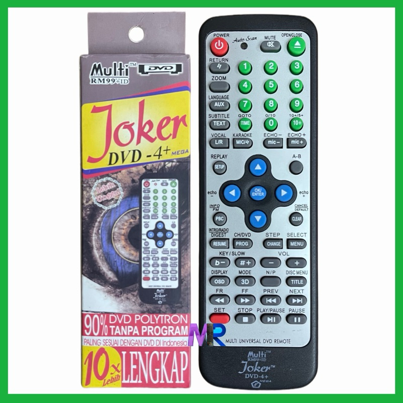Jual REMOT REMOTE DVD MULTI / UNIVERSAL DVD JOKER | Shopee Indonesia