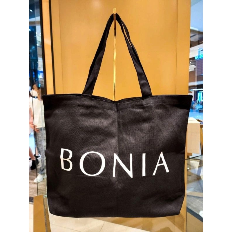 Tote bag Bonia kain pakai zipper original, ready stok
