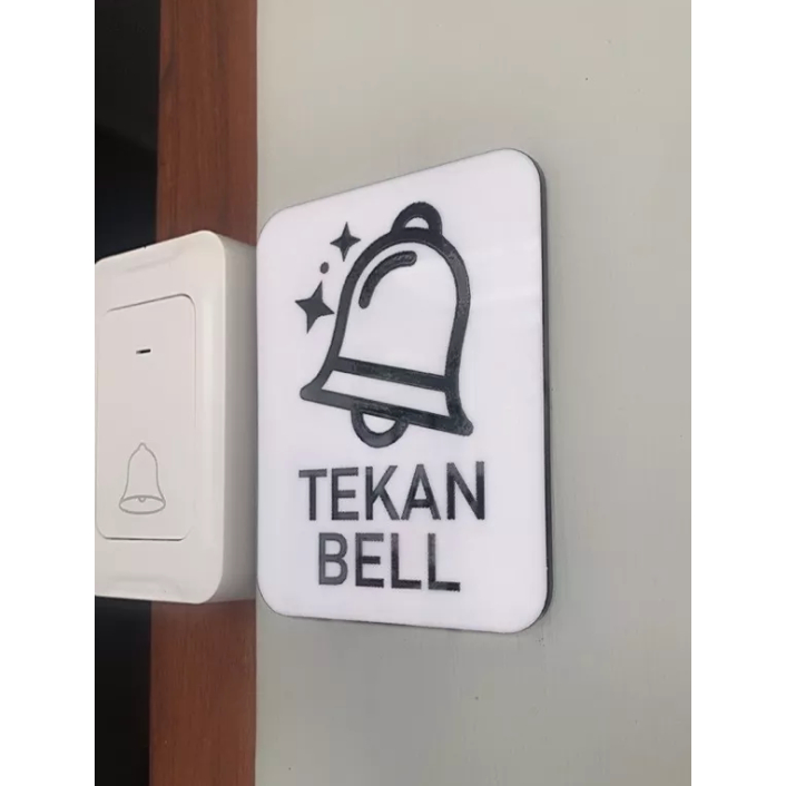 Jual Akrilik Tekan Bell / Sign Board Acrylic / Papan Tulisan Tekan Bell ...