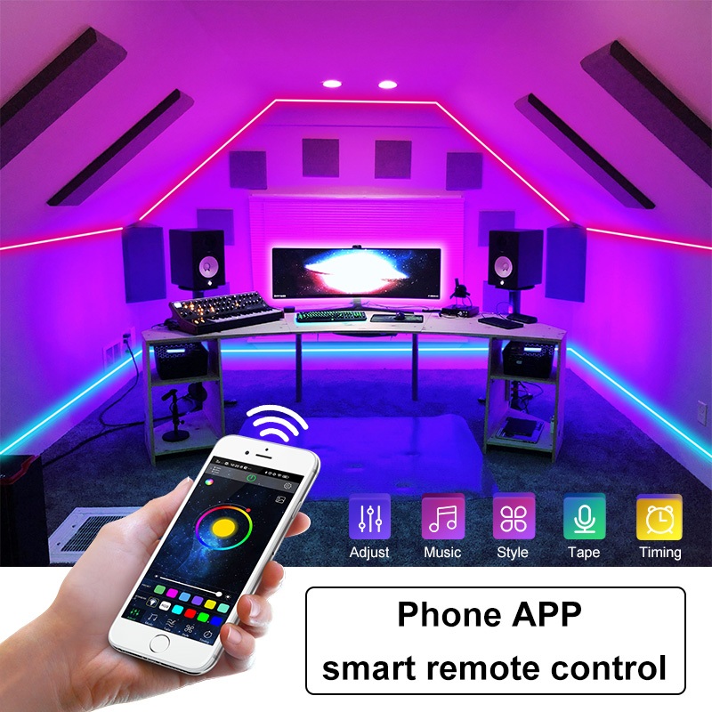 Jual USB LED Strip Lights APP Control Color Changing 5050 RGB Led Light ...
