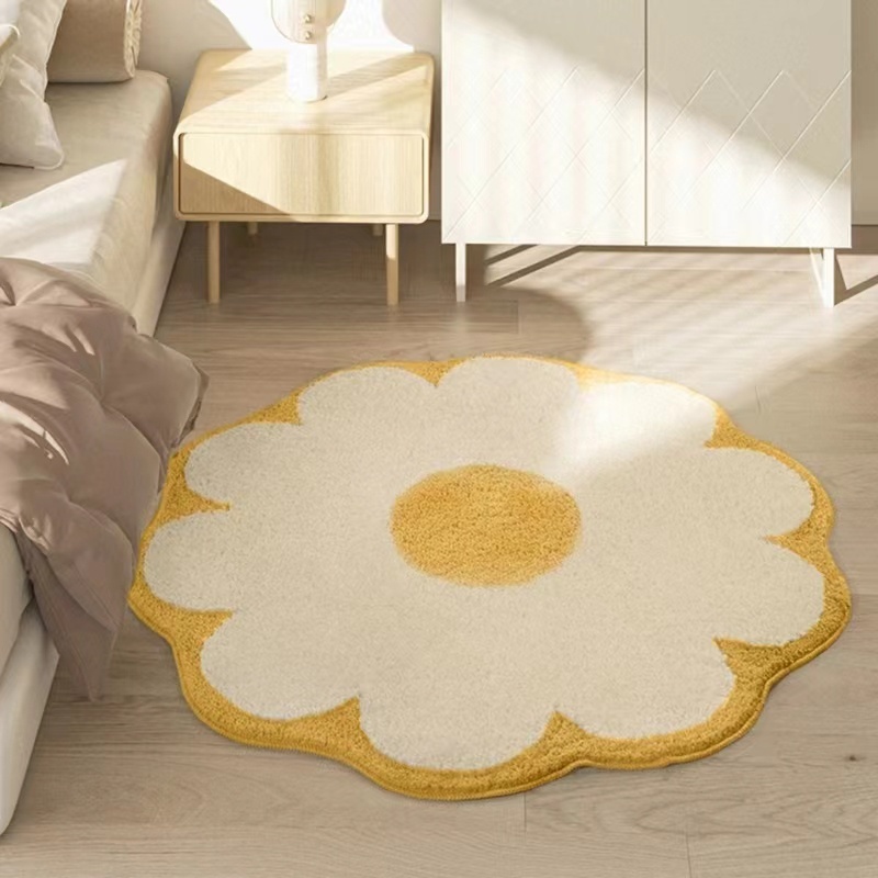 Jual Flower Bedroom Floor Mat Carpets Soft Rug 60x60 cm / Karpet Lantai ...