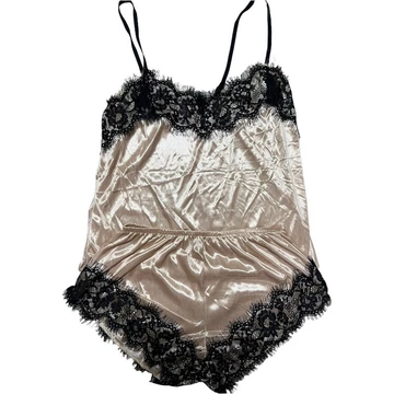 Stelan Piyama Baju Tidur Wanita Tali Satu Celana Pendek Satin Renda 15