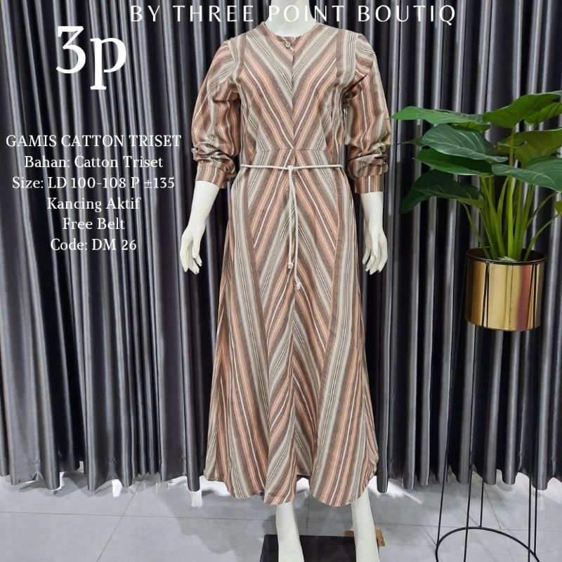 Jual Gamis Catton Triset by 3Point Boutiq | Shopee Indonesia