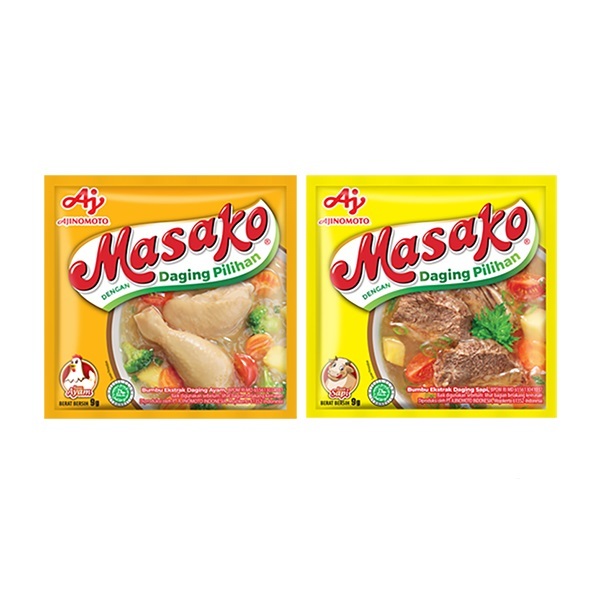 Jual Masako Bumbu Kaldu Penyedap Rasa Ayam / Sapi 8.5gr x 12pcs ...