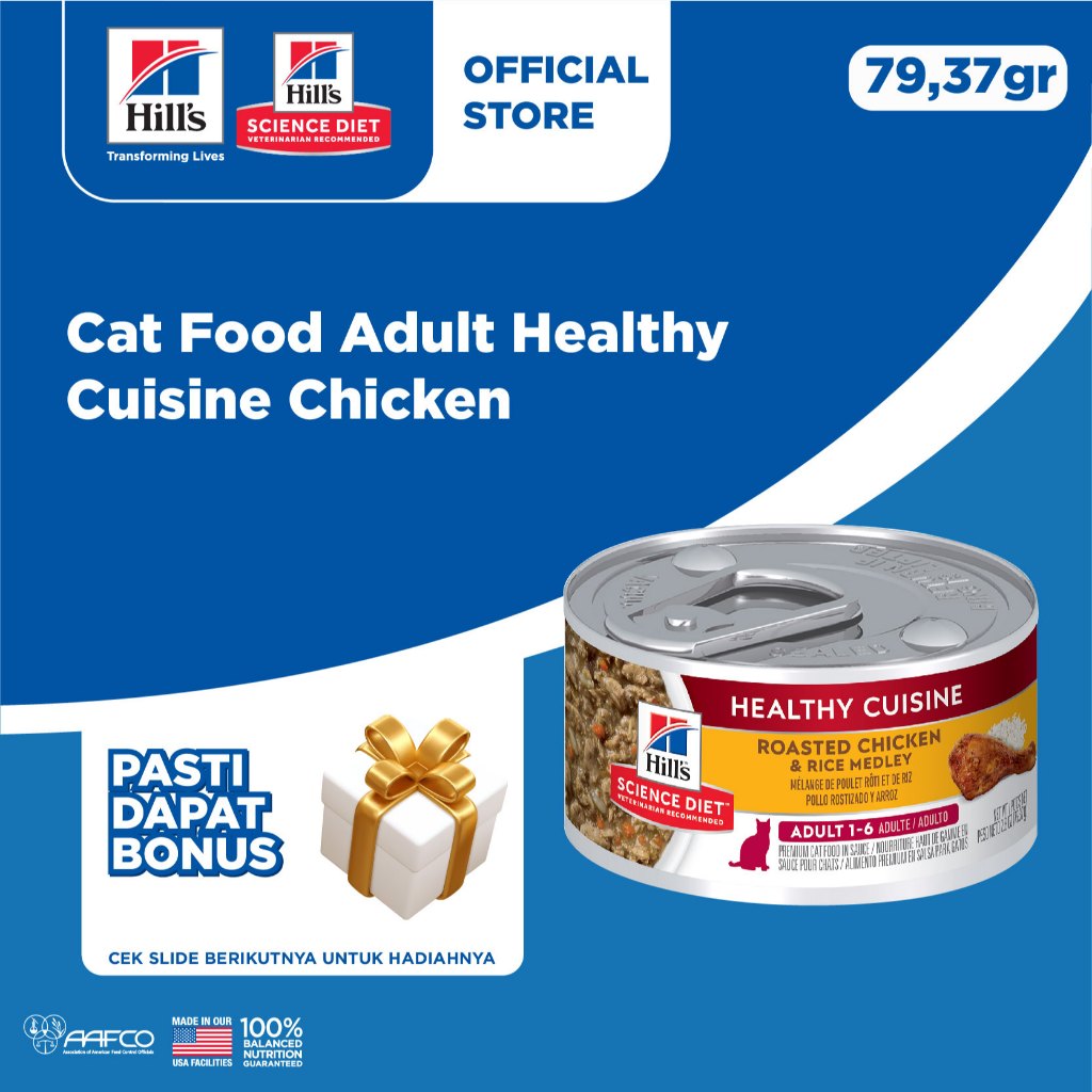 Jual Hill's Science Diet Feline Adult Healthy Cuisine Roasted Chicken