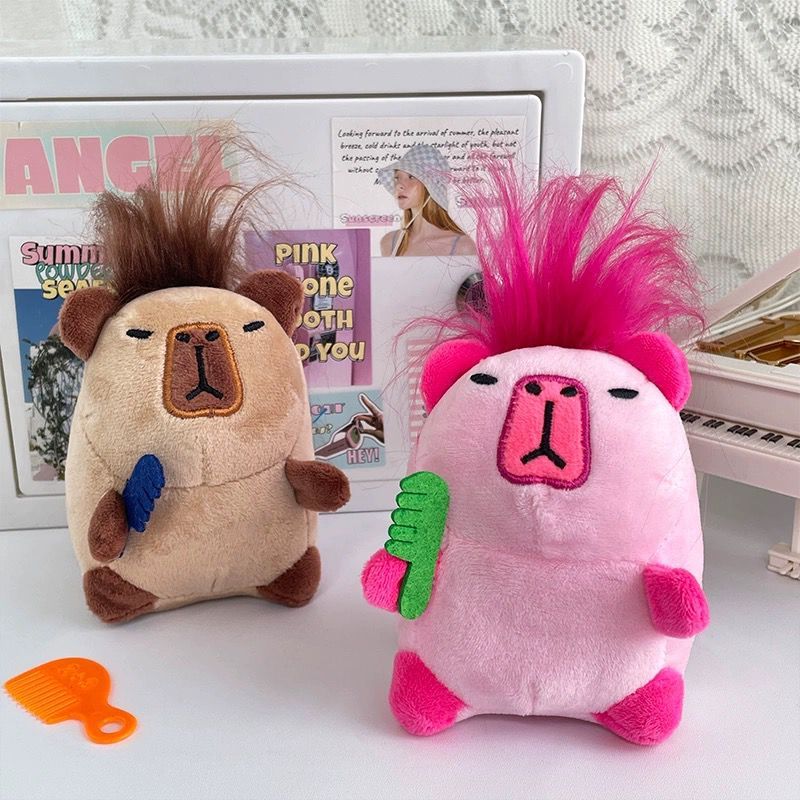 Jual [GH] Big Hairy Capybara - Gantungan Kunci Capybara Coklat Pink ...