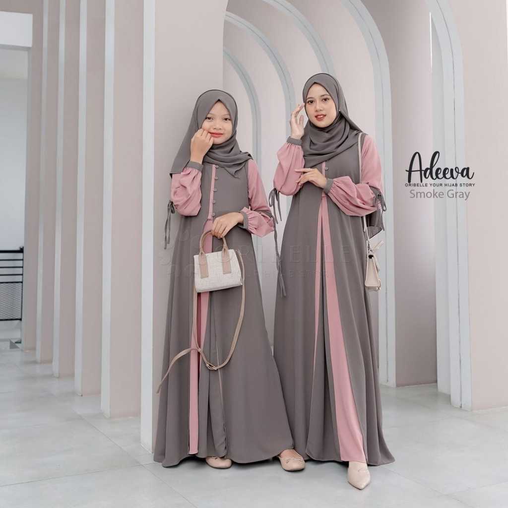 Jual Gamis Couple Ibu Dan Anak Remaja Inner Dress Outer Pasmina set ...