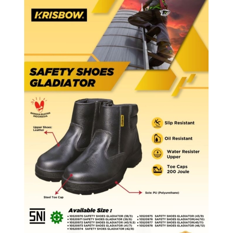 Jual KRISBOW Sepatu safety Gladiator/ SAFETY SHOES GLADIATOR Shopee
