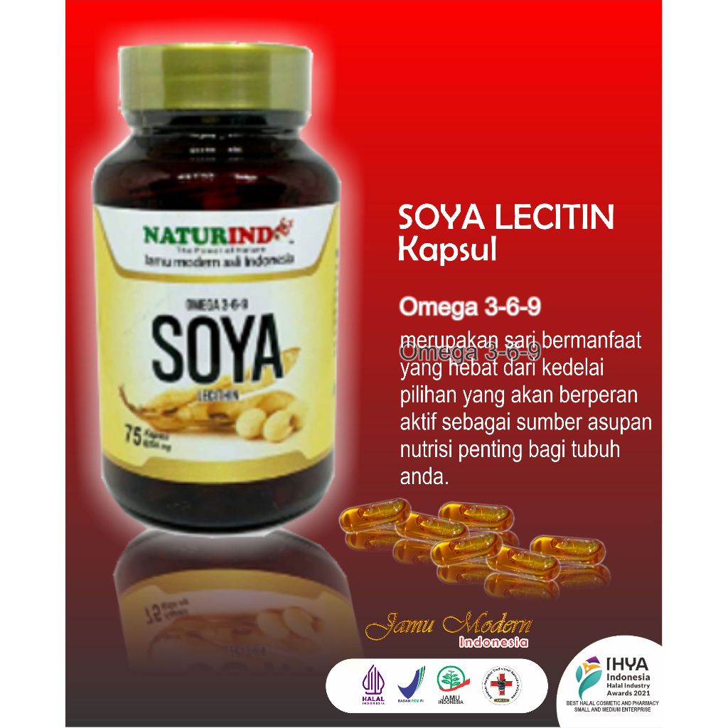 Jual SOYA LECITHIN OMEGA 369 (Kapsul) Herbal Sari Kedelai Pilihan