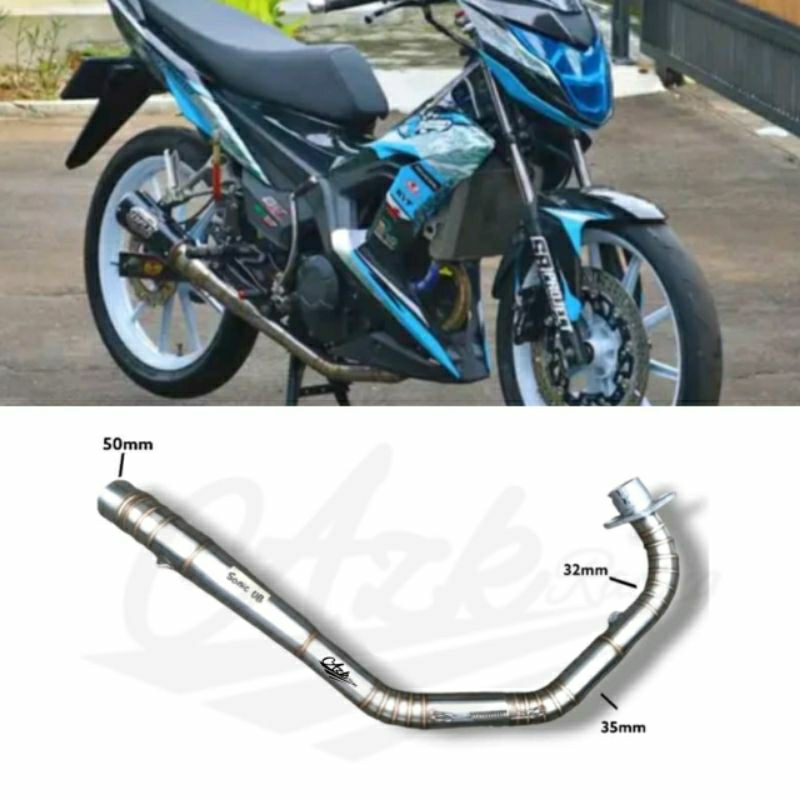 Jual Pipa leher Header Underbone SONIC 150 - SUPRA GTR - HONDA SONIK