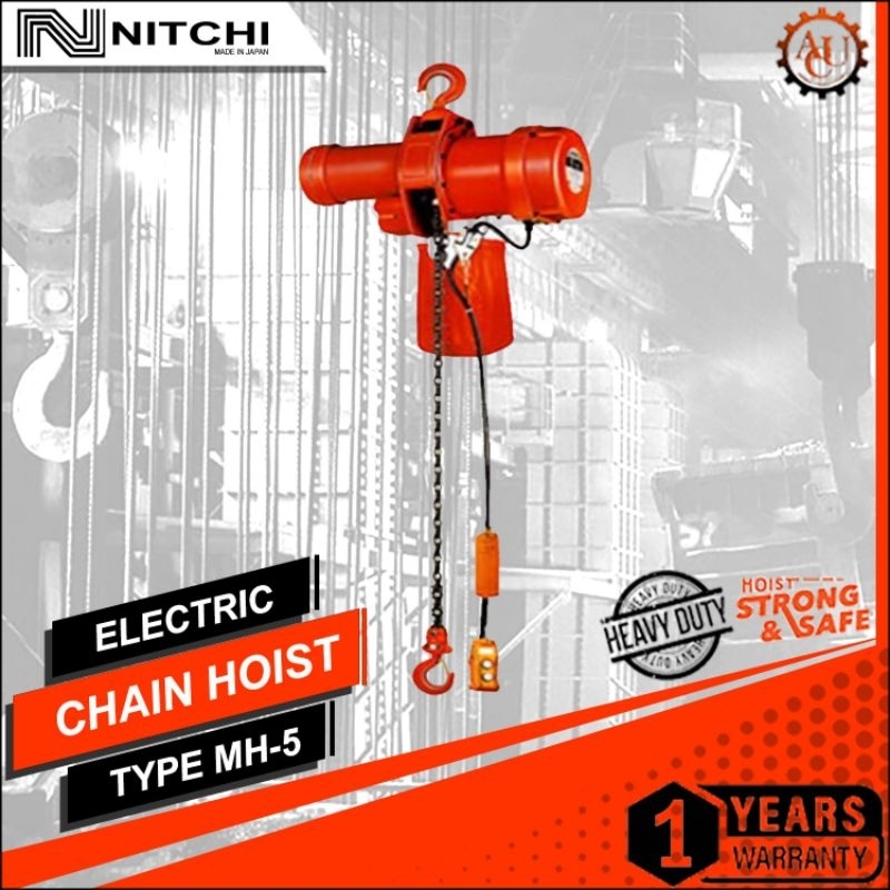 Jual Electric Chain Hoist 2 Ton x 6 Meter NITCHI 3 Phase ( Japan