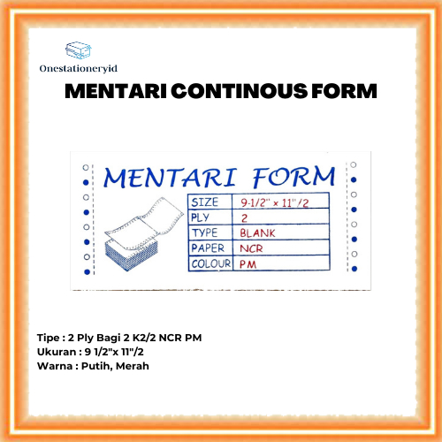 Jual Kertas Continuous / Continous Form 2 Ply Bagi 2 , 2 Rangkap K2/2 ...