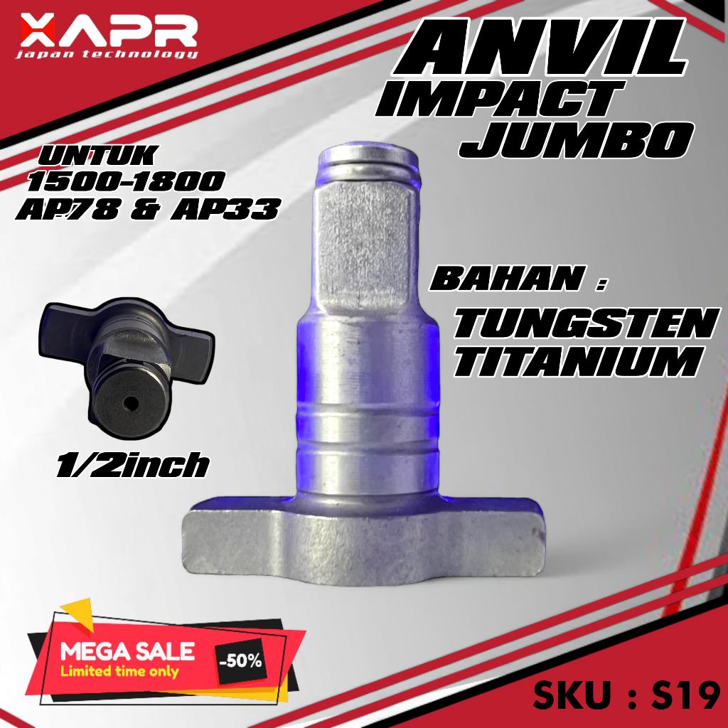 Jual APR JAPAN S06 ANVIL impact jumbo 1/2inch Kepala impct Universal ...