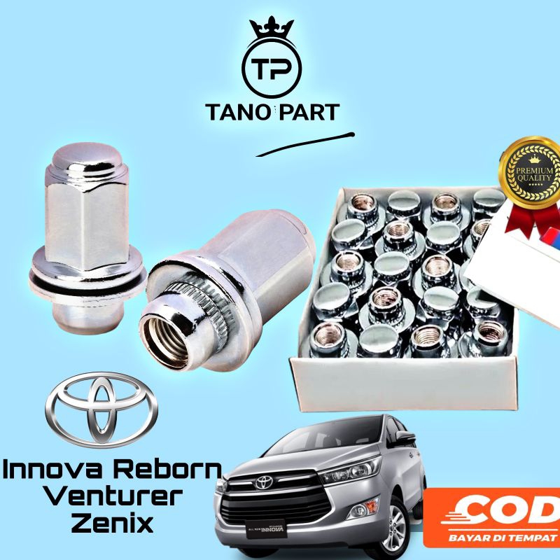 Jual Toyota Innova Venture Zenix Mur Roda Racing Baja 20/24 Pcs Baut ...