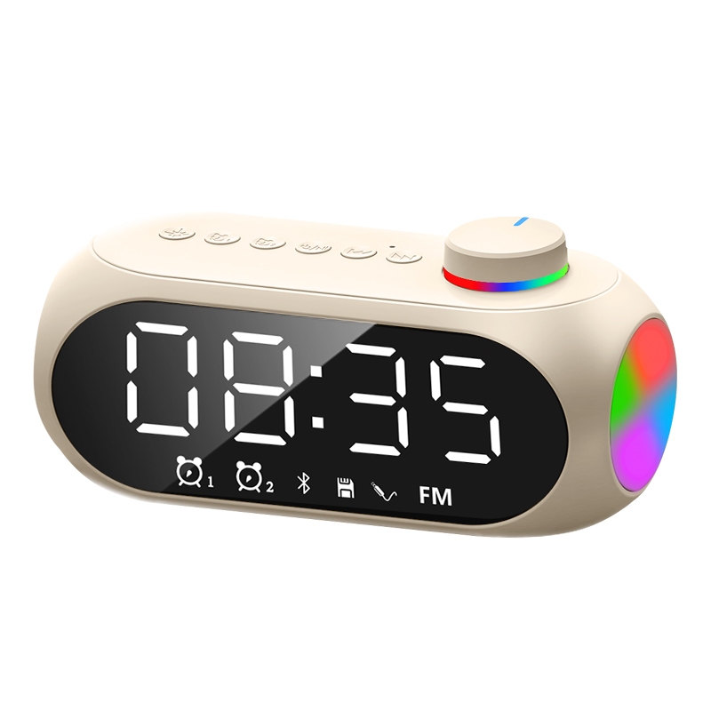 Viqoo Speaker Bluetooth S10 Alarm LED Mirror Display Ultra Speaker  bluetooth super bass Radio bluetooth speaker