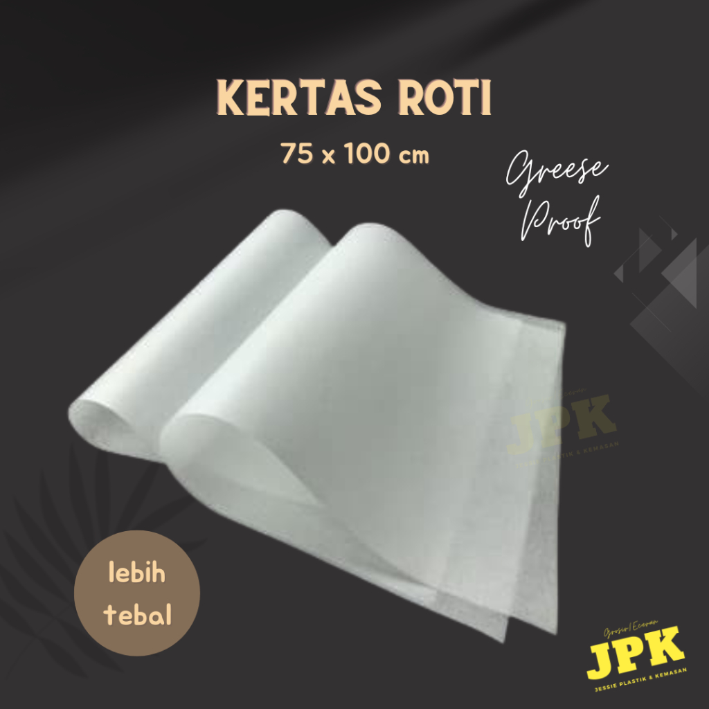 Jual kertas roti greaseproof foopak 35 gr - 75 x 100 cm (LEBIH TEBAL ...
