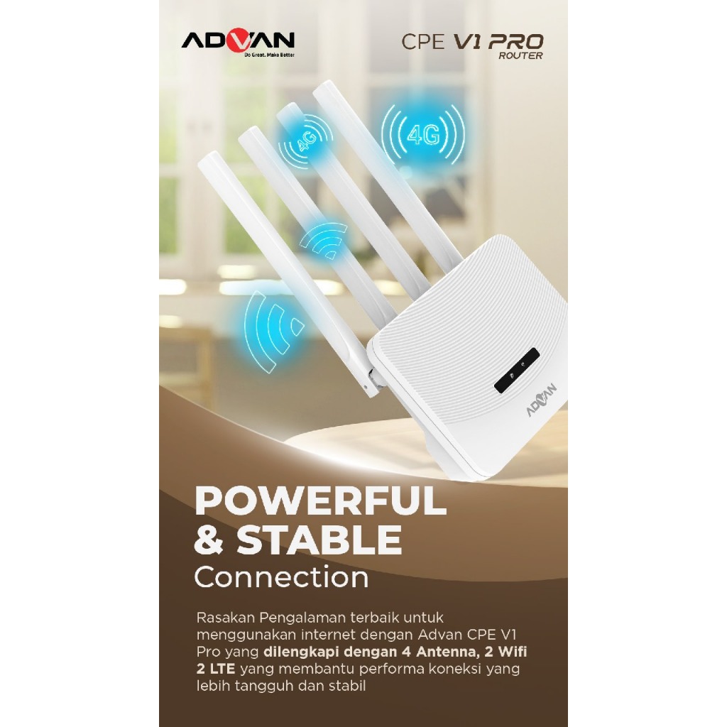 Jual ADVAN CPE V1-PRO Modem Router WiFi 4G LTE Unlock All Operator ...