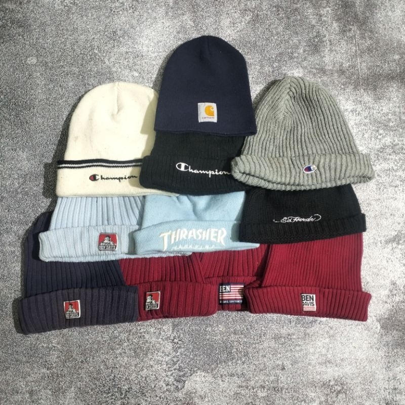 Jual BEANY HAT BRANDED SECOND | Shopee Indonesia