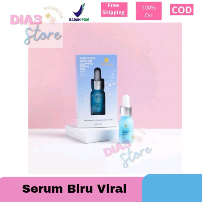 Jual Serum Biru Glowing Viral / Purewhite Booster Glowing Serum X50 ...