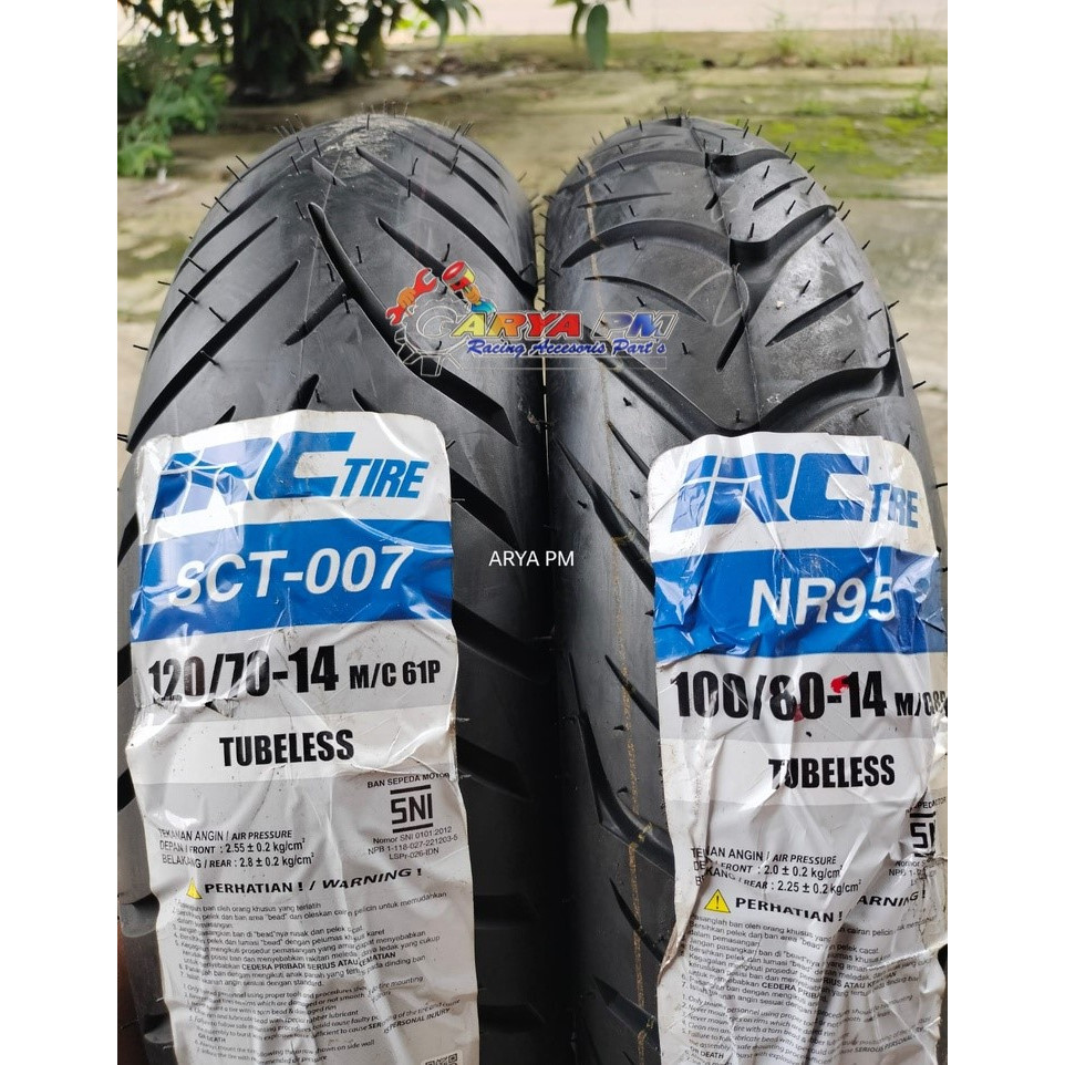 Jual BAN LUAR IRC SCT 007 120/70-14 NR 95 100/80-14 TUBELLES | Shopee ...