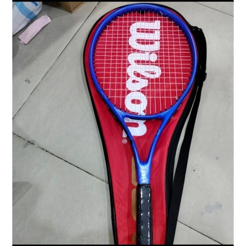 Jual Raket Wilson pro staff biru pemula siap pakai | Shopee Indonesia