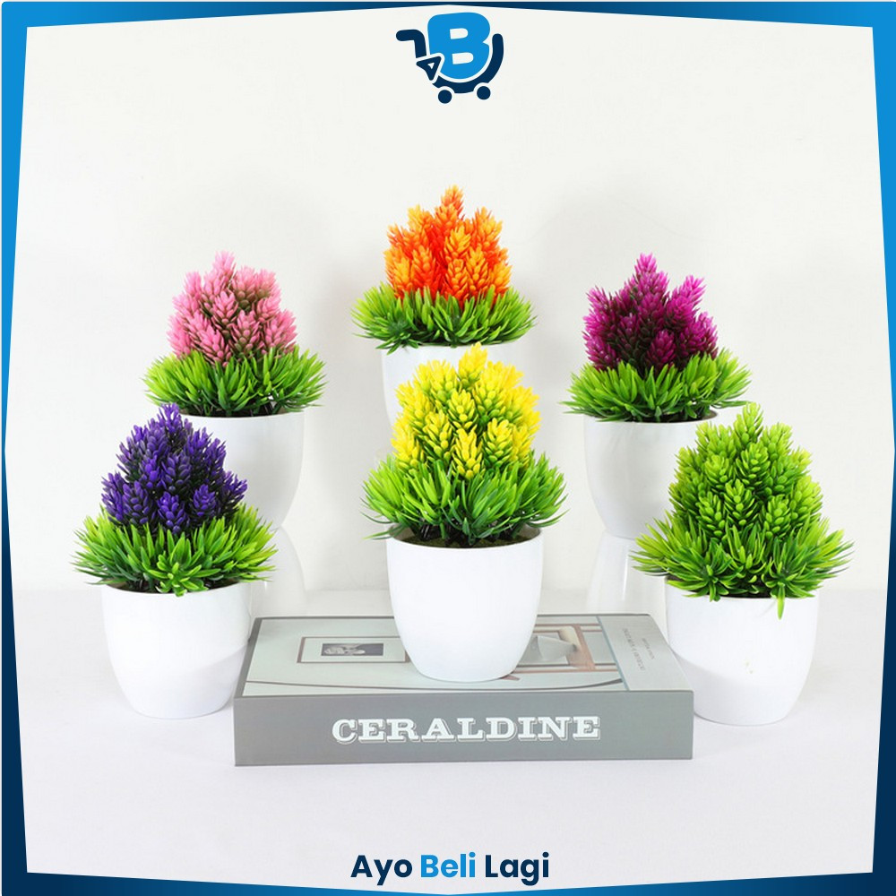 Jual Dekorasi Rumah Ornamen Pot Bunga Pinus Artificial Flower Bahan ...