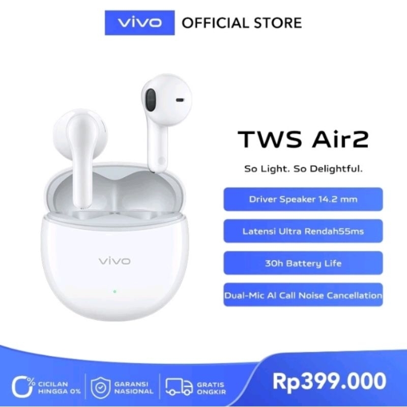 Jual VIVO TWS AIR 2 GARANSI RESMI VIVO INDO | Shopee Indonesia