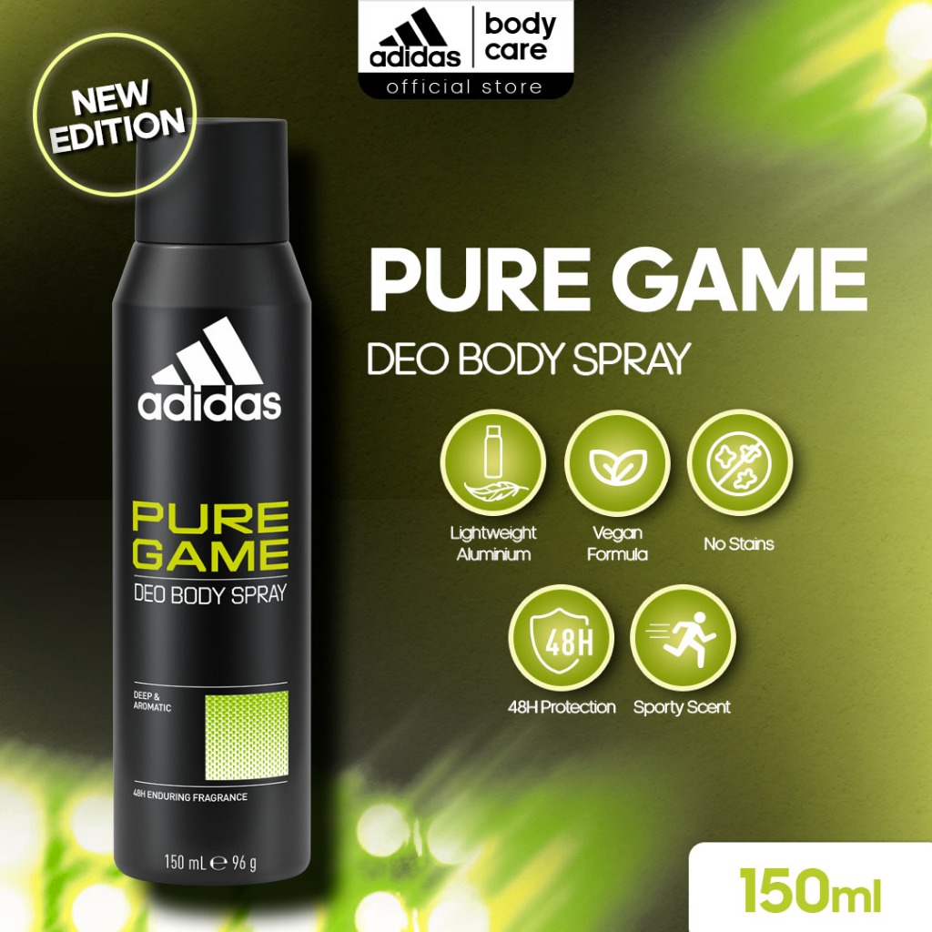 Jual ADIDAS Pure Game Deo Body Spray 150ml (NEW EDITION) Shopee Indonesia
