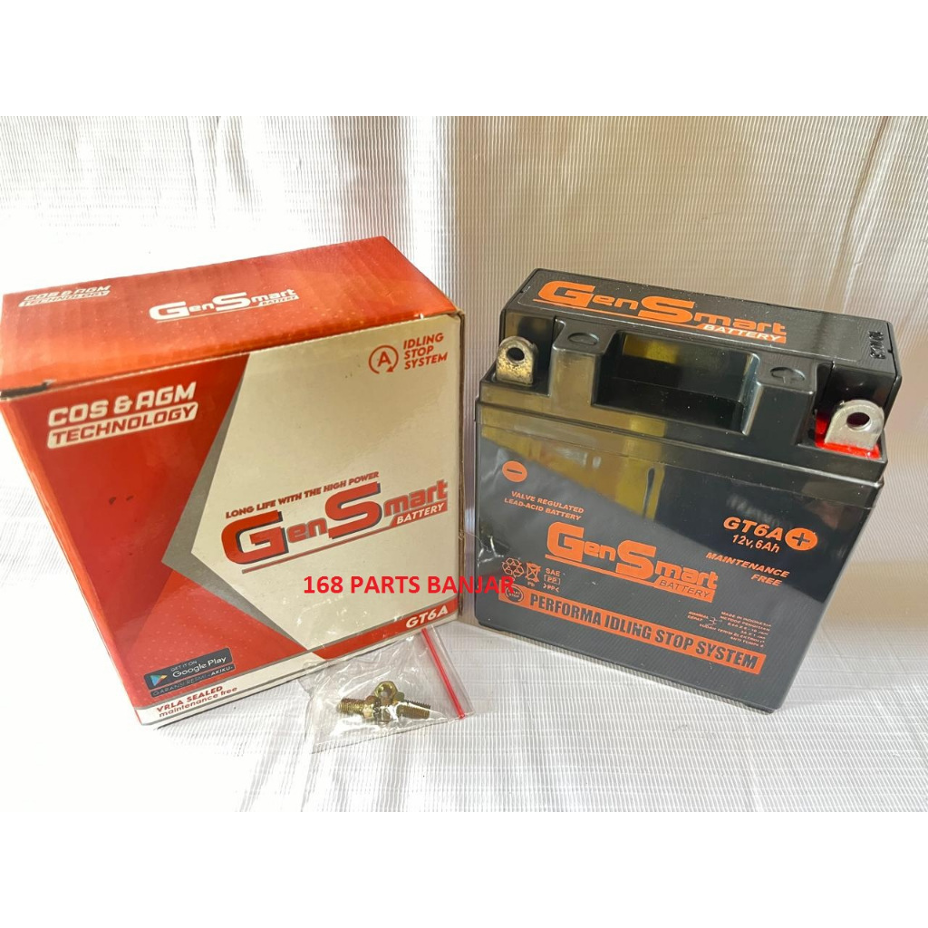 Jual Aki Premium / Baterai Motor Kering GT 6A GS Gen Smart Yamaha Force ...