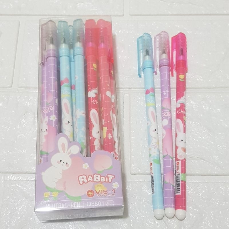 Jual (1 Lusin Pulpen) Pulpen 0.5mm Warna Hitam - Pulpen Rabbit - Pulpen