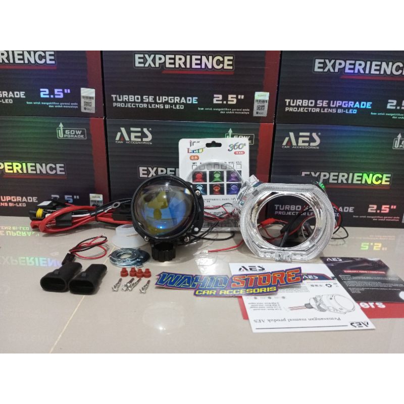 Jual LAMPU PROJECTOR BILED AES TURBO SE UPGRADE EXPERIENCE 2,5 INCH 60 ...