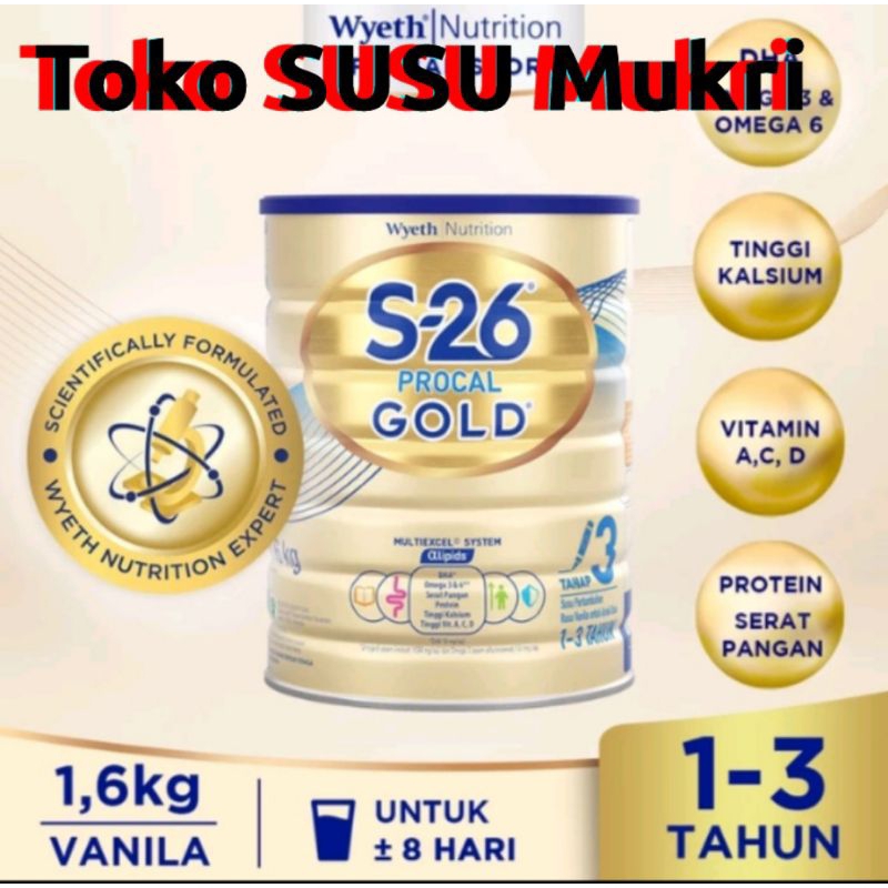 Jual S-26 Procal GOLD Tahap 3/4 Vanila Susu Pertumbuhan Anak Usia 1-3/3 ...