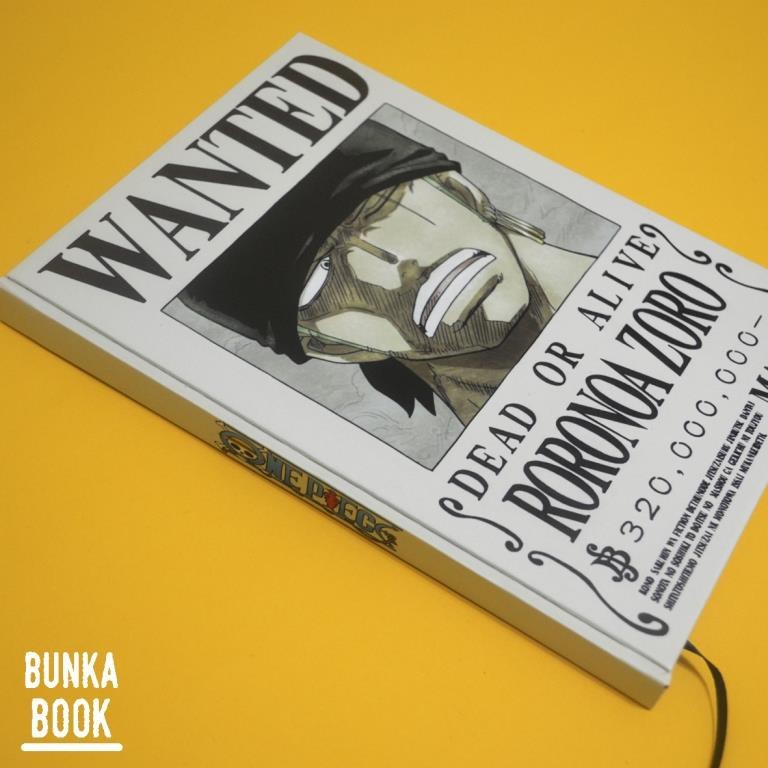 Jual Pocket Note Anime One Piece Bounty Wanted Roronoa Zoro Hardcover ...