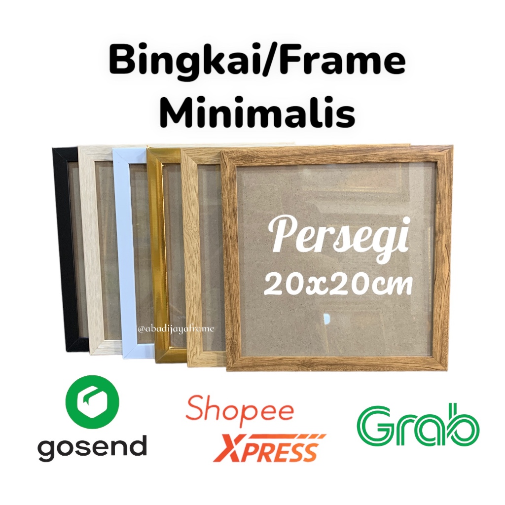 Jual BINGKAI FOTO 20x20/ PIGURA 20x20/ FRAME FOTO 20x20 MINIMALIS PUTIH