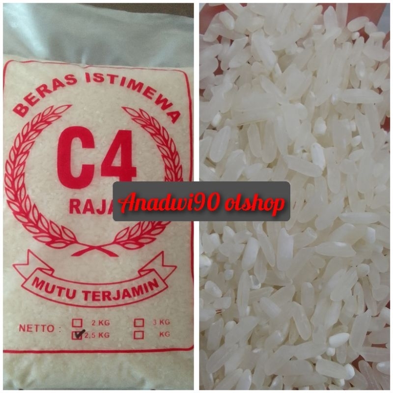 Jual BERAS C4 RAJA KEMASAN 2,5KG | Shopee Indonesia