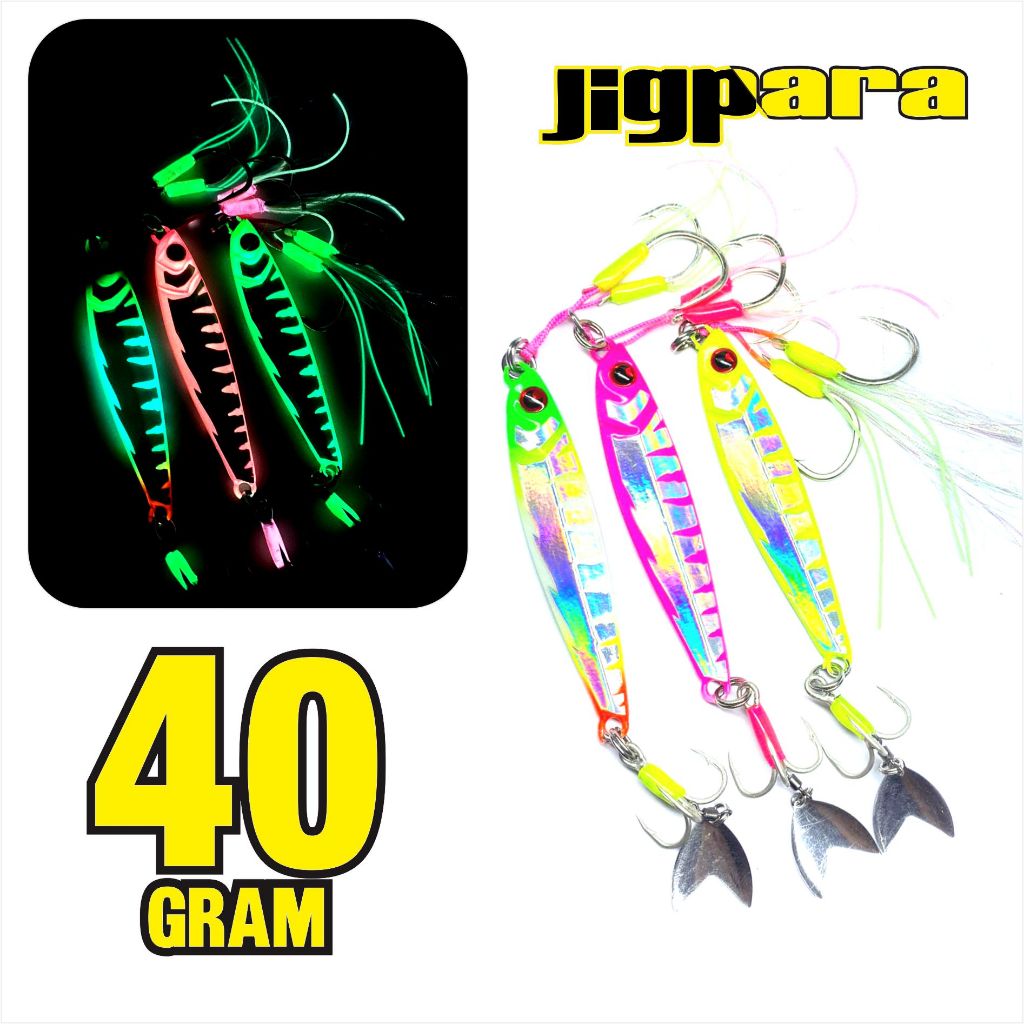 Jual Umpan Metal Jig Gram Jigpara Lengkap Dengan Mata Kai Shopee Indonesia