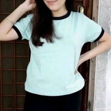 Jual Ringer tee polos / kaos polos / kaos ringer | Shopee Indonesia