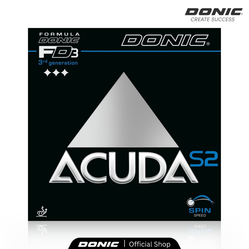 DONIC Acuda S2 Revêtement Tennis De Table - Spin Puissant Et Sensation Douce
