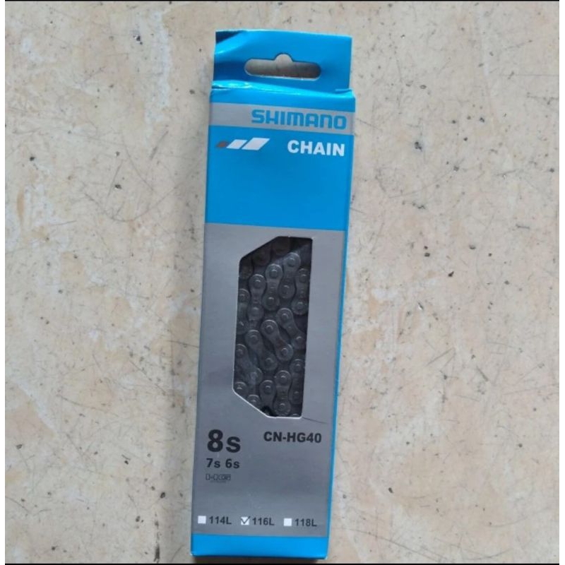 Chaîne SHIMANO CN-HG40 Neuve Pour VTT Ou Vélo De Route - Compatible 6, 7 Ou 8 Vitesses - Emballage D'origine