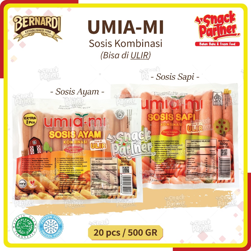 Jual Umiami Sosis Ulir Pcs Gr By Bernardi Ayam Sapi Kombinasi Chicken Beef Sausages