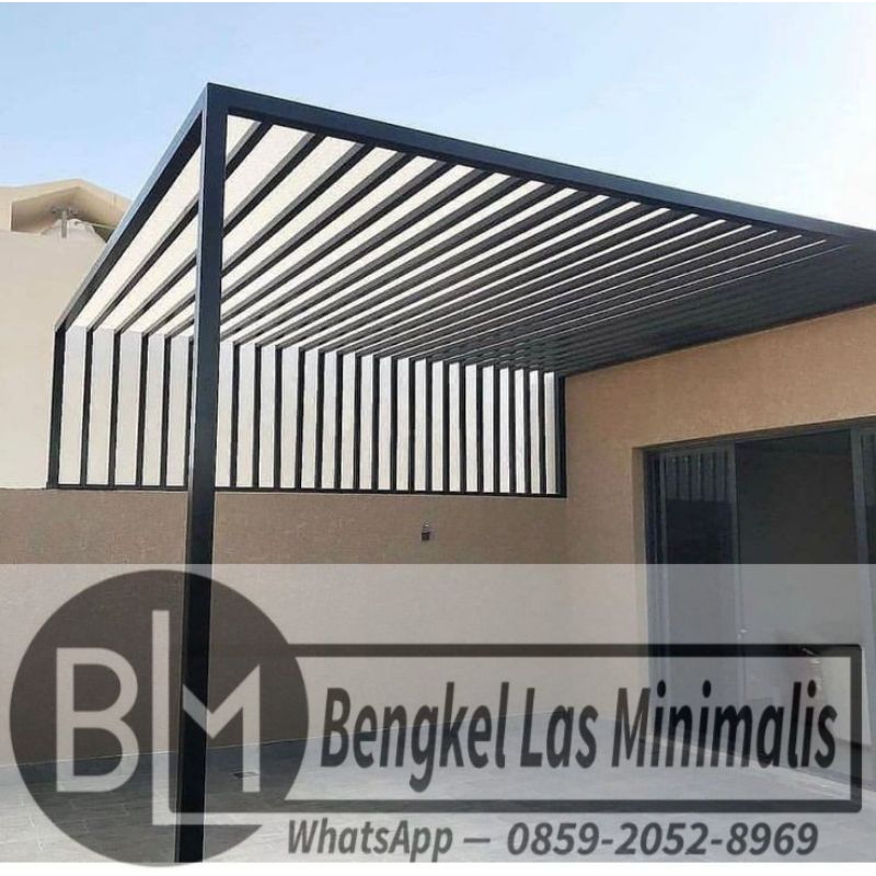 Jual Kanopi Atau Canopy Minimalis Atap Pvc Atap Kaca Canopy Sliding Shopee Indonesia