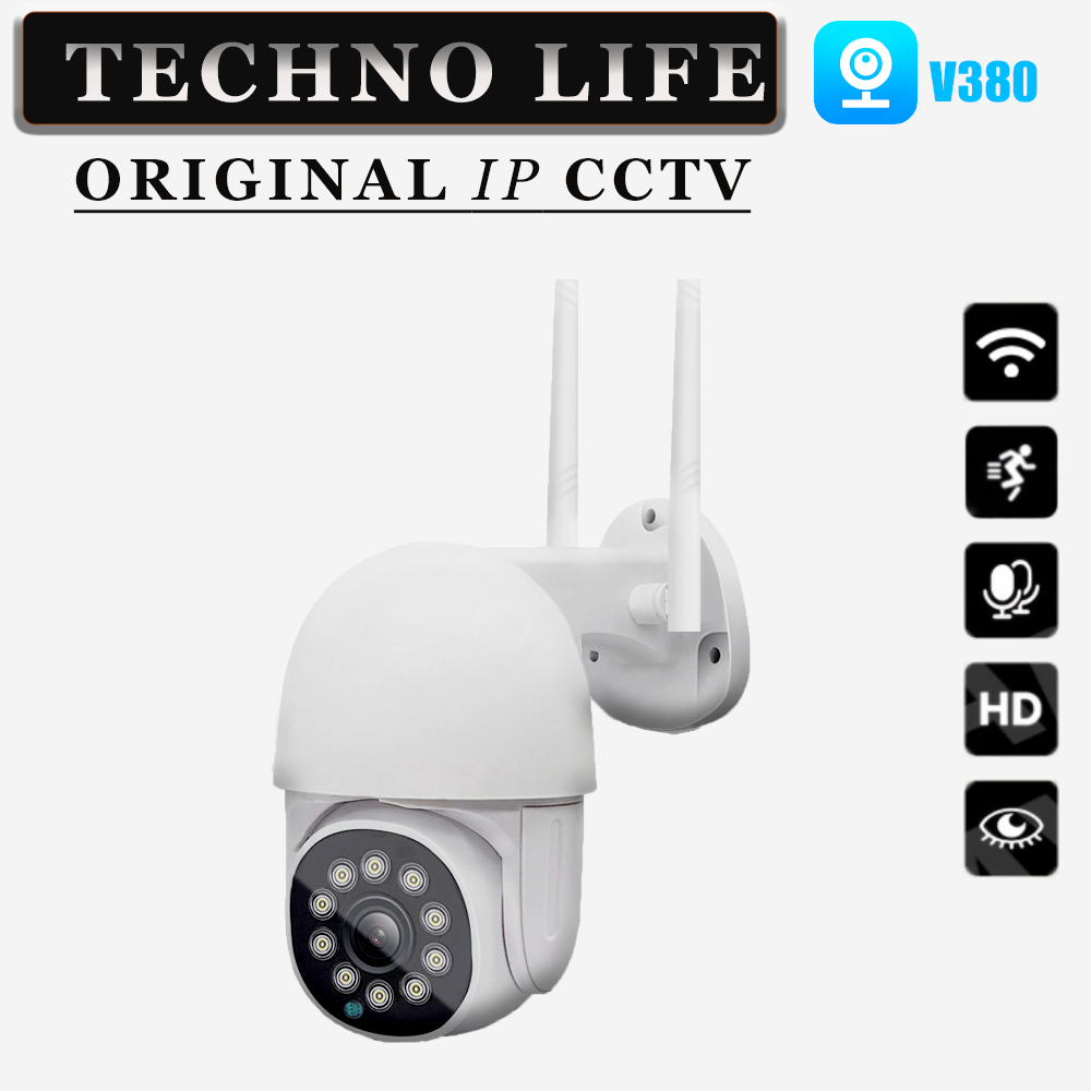 Jual Techno Life CCTV IP Camera Outdoor 8MP V380 Pro Q10 WATERPROOF ...