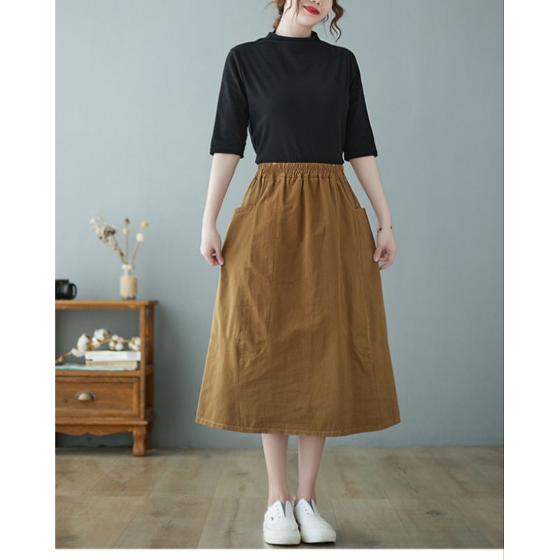 Jual Rok A-Line / Rok 78 / Rok koreanstyle | Shopee Indonesia
