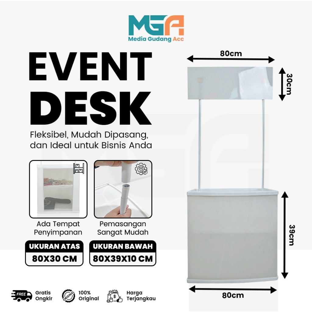 Jual Event Desk Booth Portable Meja Jualan Meja Promosi Meja Pameran