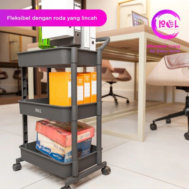 Jual Rak Trolly Serbaguna Plastik 3 susun roda | Shopee Indonesia
