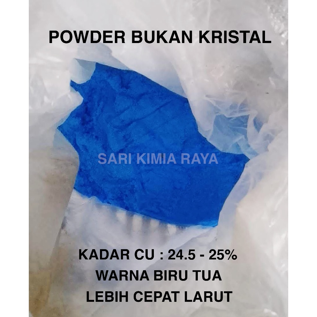 Jual Copper Sulfate / Terusi / Prusi / Tembaga (II) Sulfat Powder I 100 ...